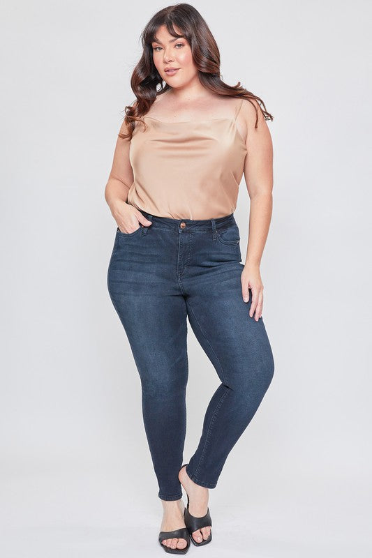 Missy Plus High-Rise 1-Button Skinny Jean