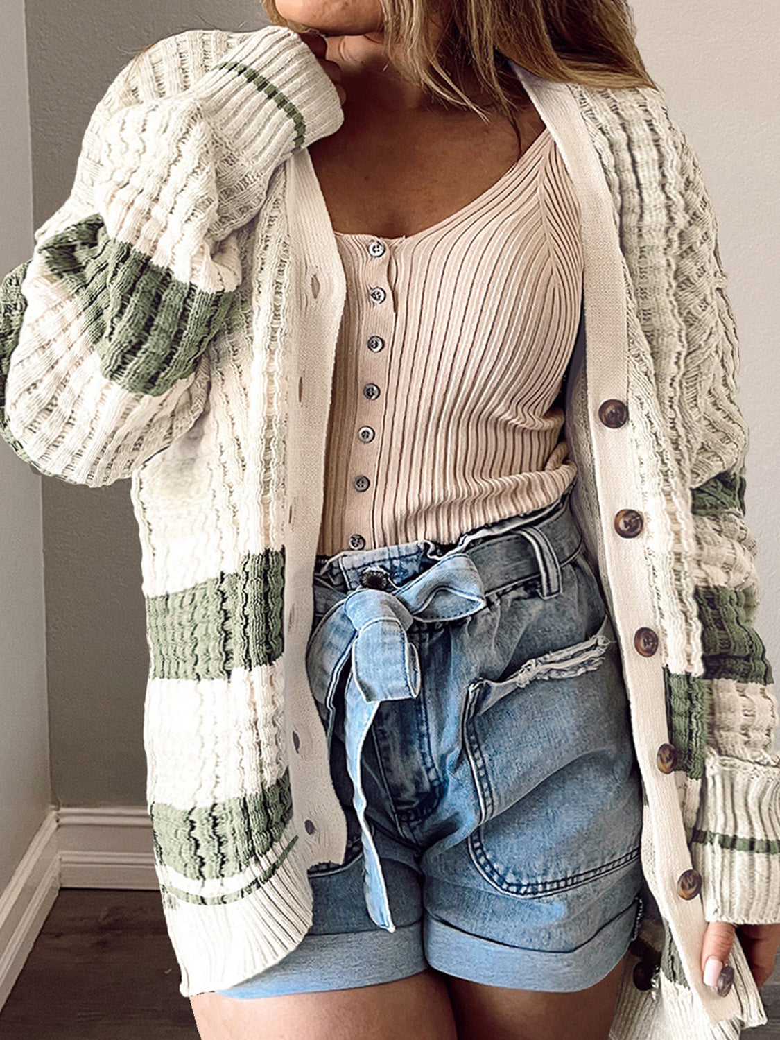 Plus size Shoulder Cardigan