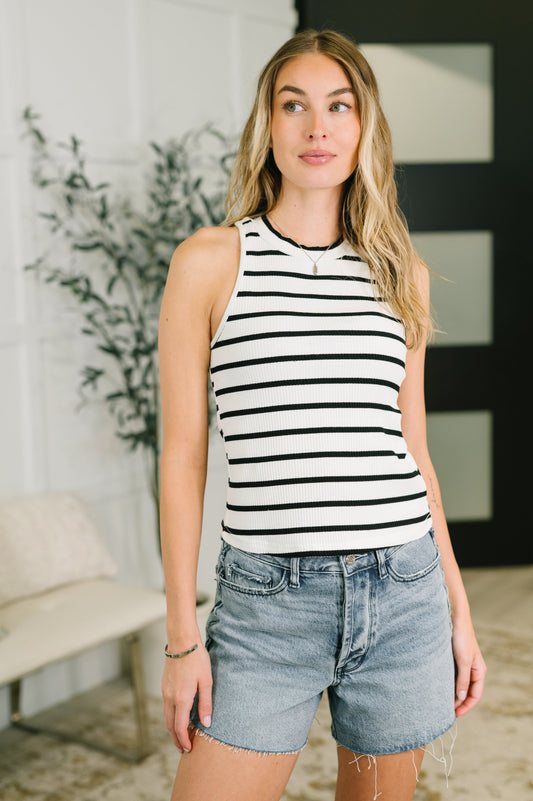 Start to Finished Ribbed Halter Tank